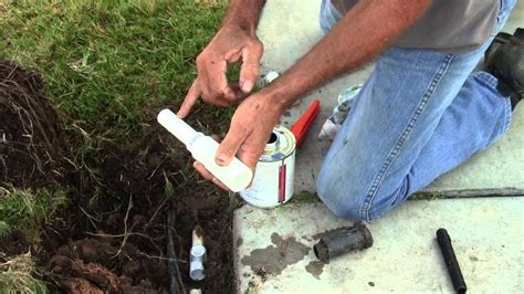 How to repair an irrigation sprinkler pipe